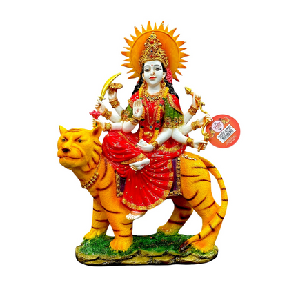 Durga Jumbo/ Sherawali Mata (20" X 8" X 25") -Indian Statue/ / Idol/ Murti | Product Code-7100- 9351235023441