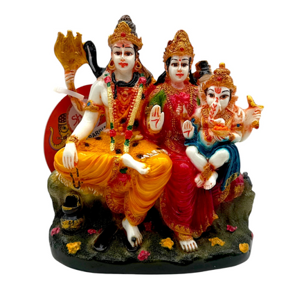 Shiv Parivar Medium (6" X 3" X 7")-Statue/ Idol/ Murti | 9351235023526