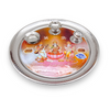 Steel Fancy Pooja Thali Laxmi Ganesh 12''