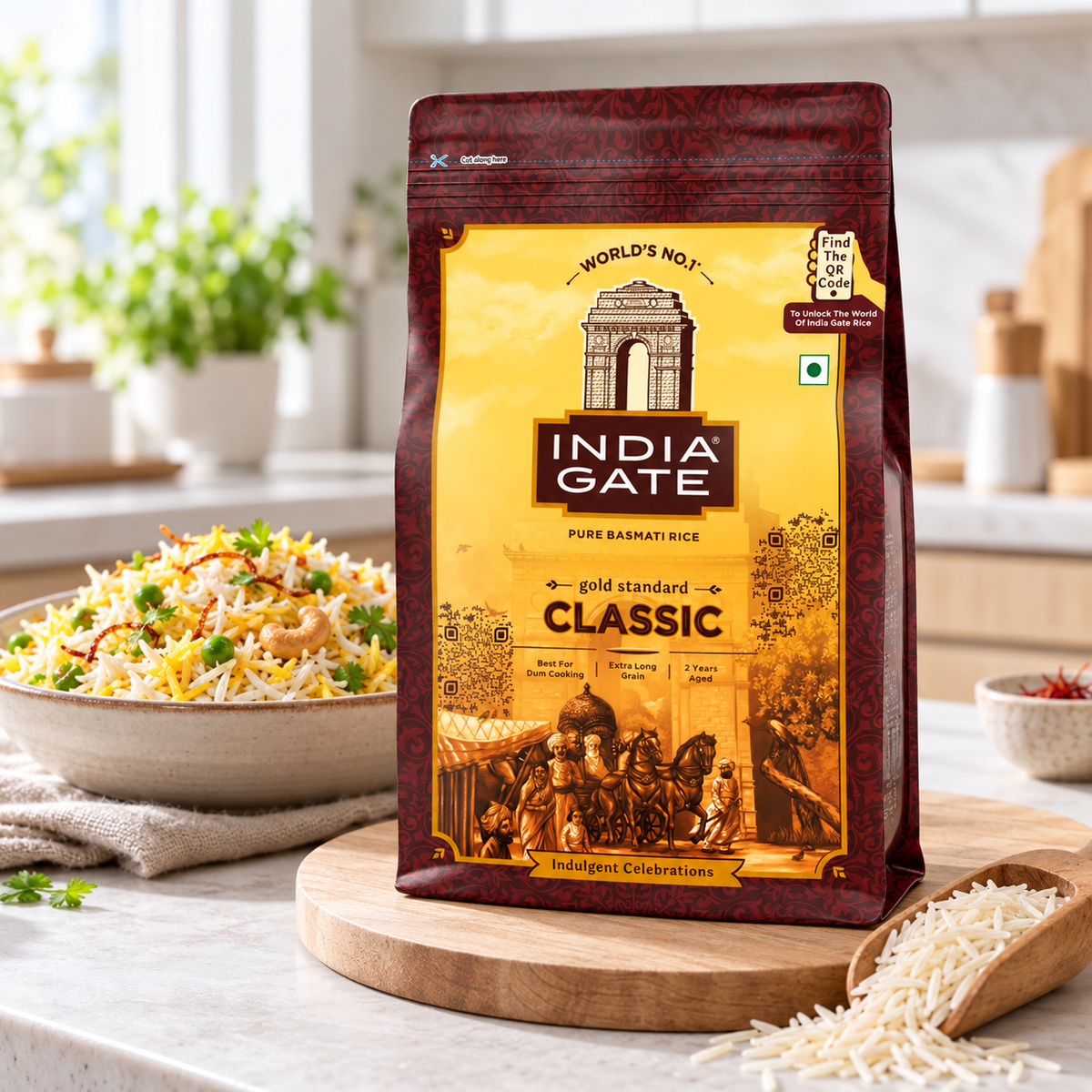India Gate Classic Basmati Rice 1Kg