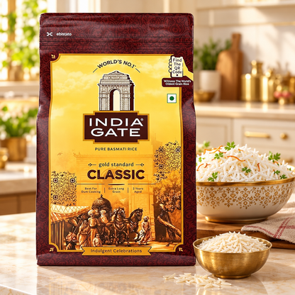 India Gate Classic Basmati Rice 6kg | Premium Aged Basmati Rice | Extra Long Grain & Aromatic