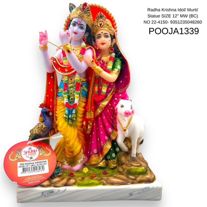 Radha Krishna Idol/ Murti/ Statue  SIZE 12" MW (BC) NO 22-4150- 9351235048260