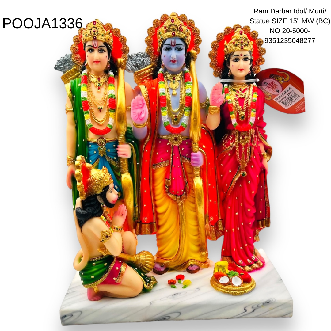 Ram Darbar Idol/ Murti/ Statue SIZE 15