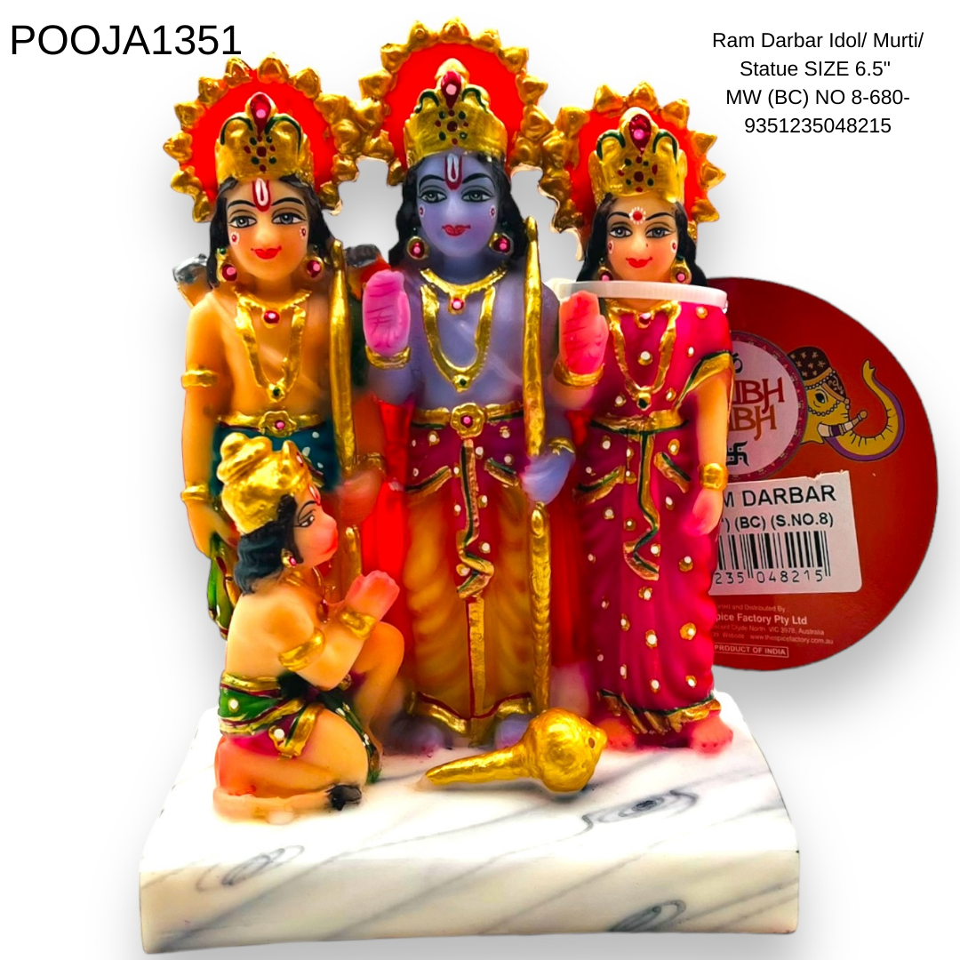 Ram Darbar Idol/ Murti/ Statue SIZE 6.5