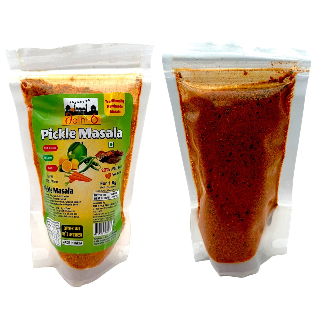 Delhi 6 Pickle Masala | Traditional Home Made Masala | 20% less Salt | 200g