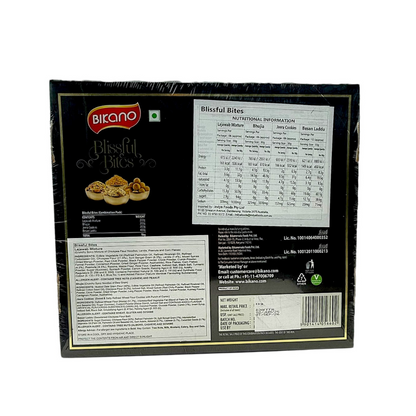 Bikano Blissful Bites Gift Pack 1kg (Bikaneri Bhujia 200g, Bikano Lajawab Mixture 200g, Besan Laddu Spl 400g, Premium Jeera  Cookies 200g)