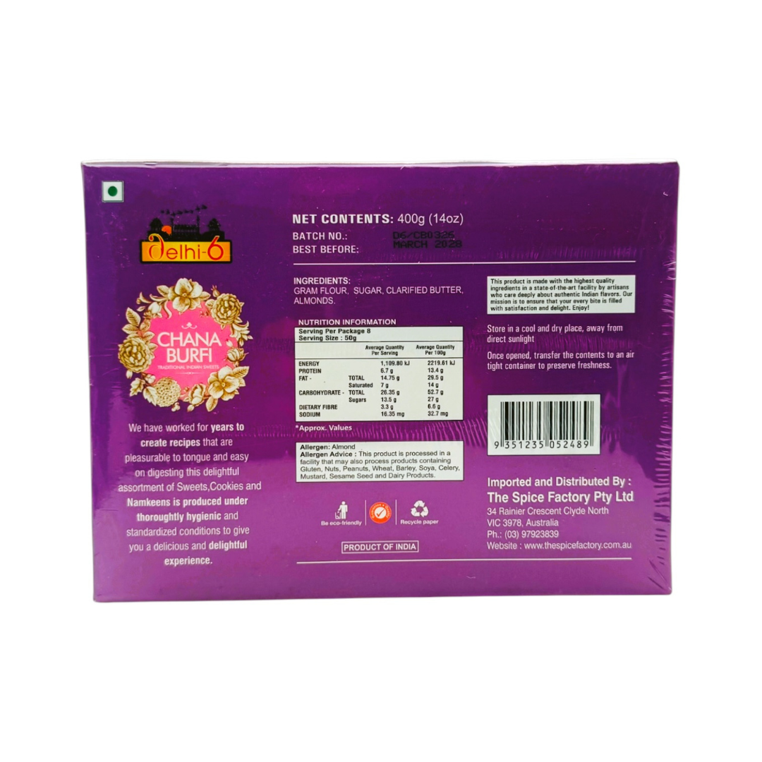 Delhi 6 Chana Burfi 400g | Traditional Indian Sweet