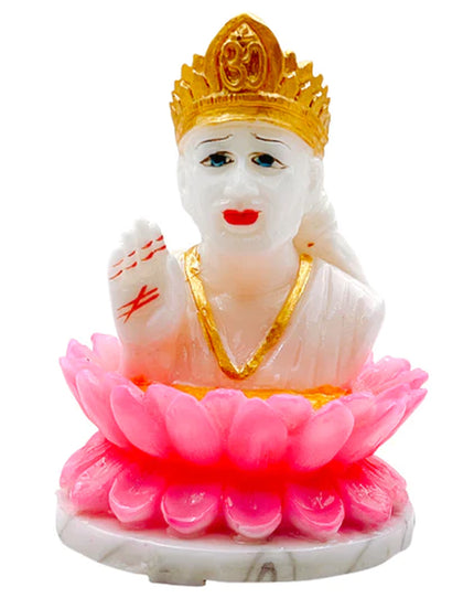 Sai Baba ji Kamal Pink Idol/ Statue/ Murti Size-4''