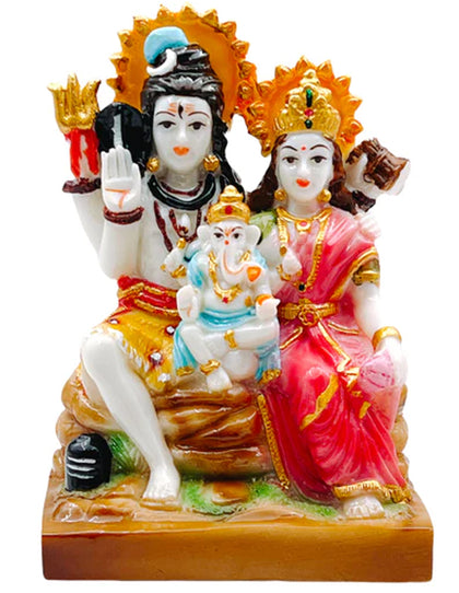 Shiv Parivar Idol/ Statue/ Murti Size-(4.75'' x 2.75'' x 6.5'')- Style 41