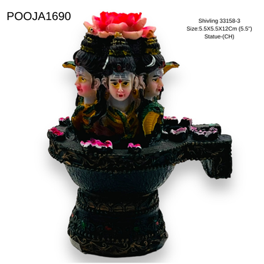 Shivling 33158-3 Size:5.5X5.5X12Cm (5.5")Statue-(CH)