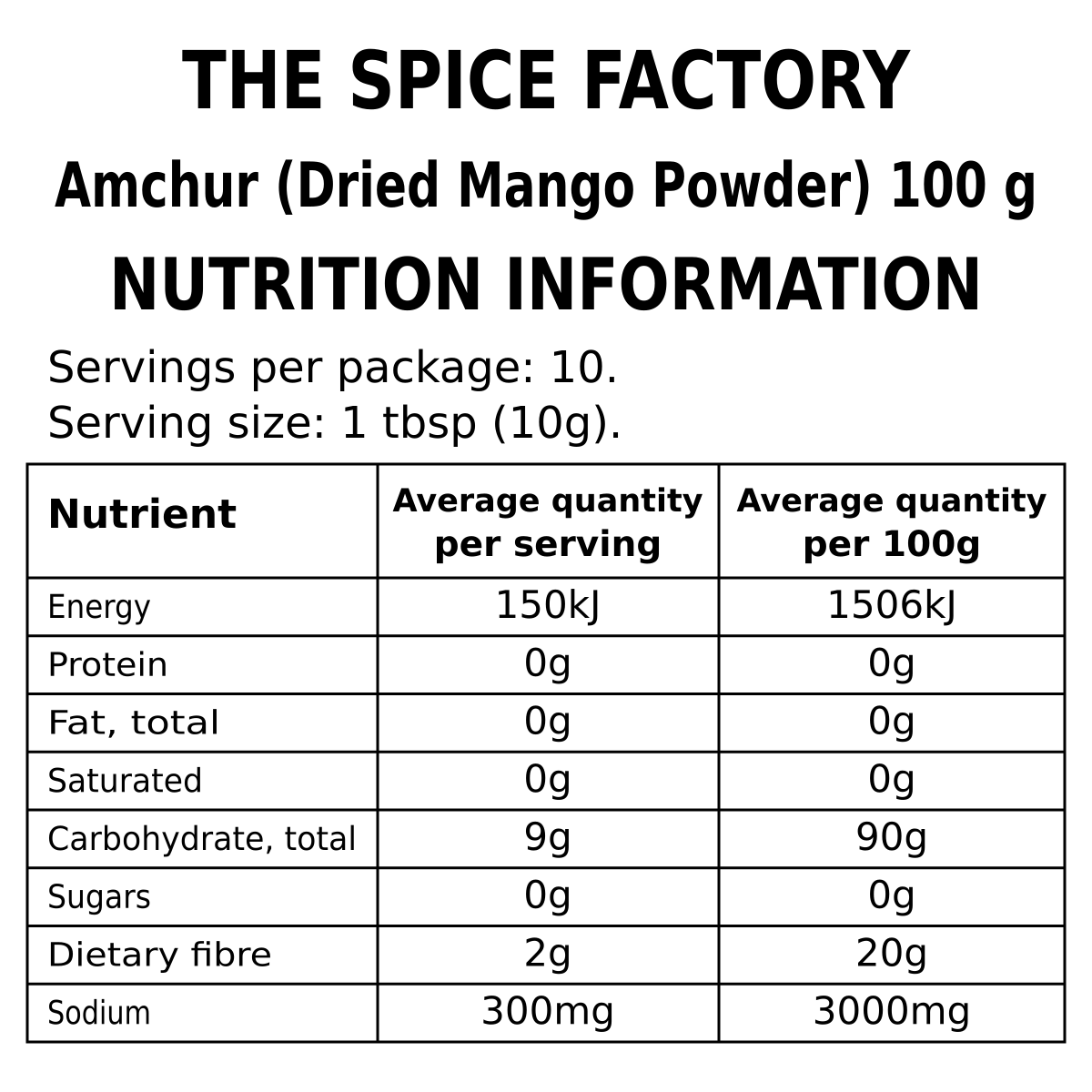 TSF Amchur Powder 100g | Dry Mango Powder | Amchoor | Ground Indian Spice