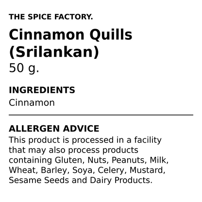 TSF Sri Lankan Cinnamon Quills 50g | Ceylon Cinnamon | Dalchini | Traditional Indian Whole Spice