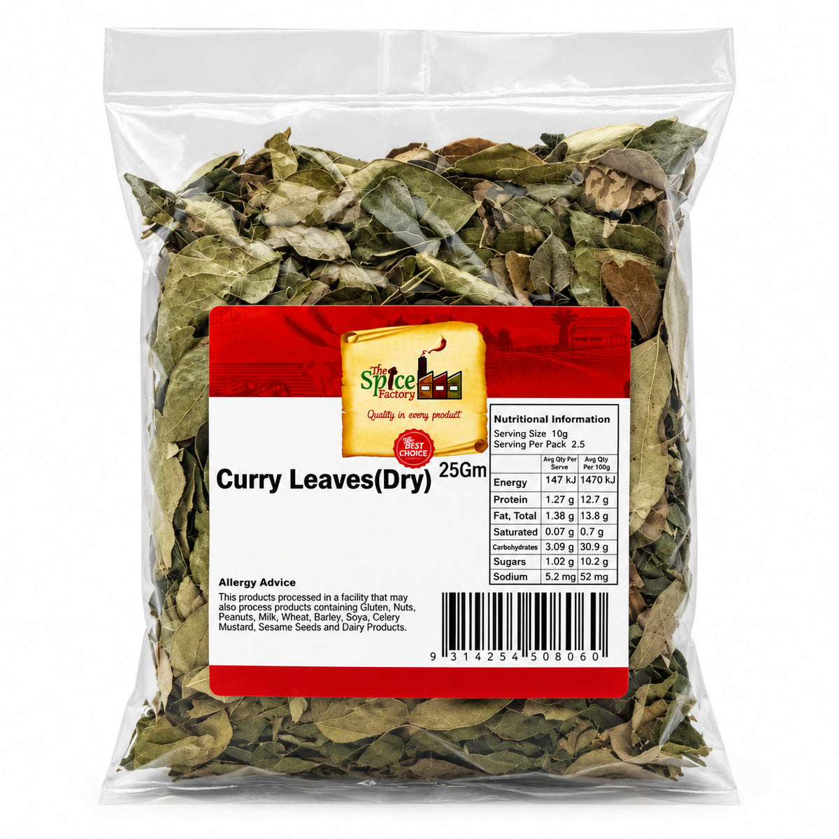 TSF Dried Curry Leaves 25g | Kadi Patta | Karuveppilai | Dried Herb