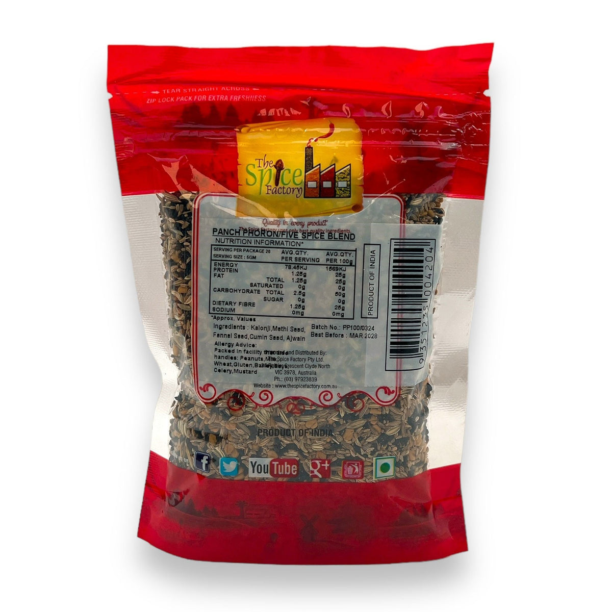 Tsf Panchporan/ Indian 5 Spice Whole 100Gm