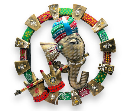 Wall Hanging Metal Ganesh Ji Size 15''- JM NO 784- 9351235047829