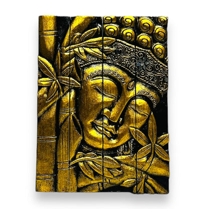 Ganesha/Buddha Wooden Wall Hanging Small 11.5"X15"