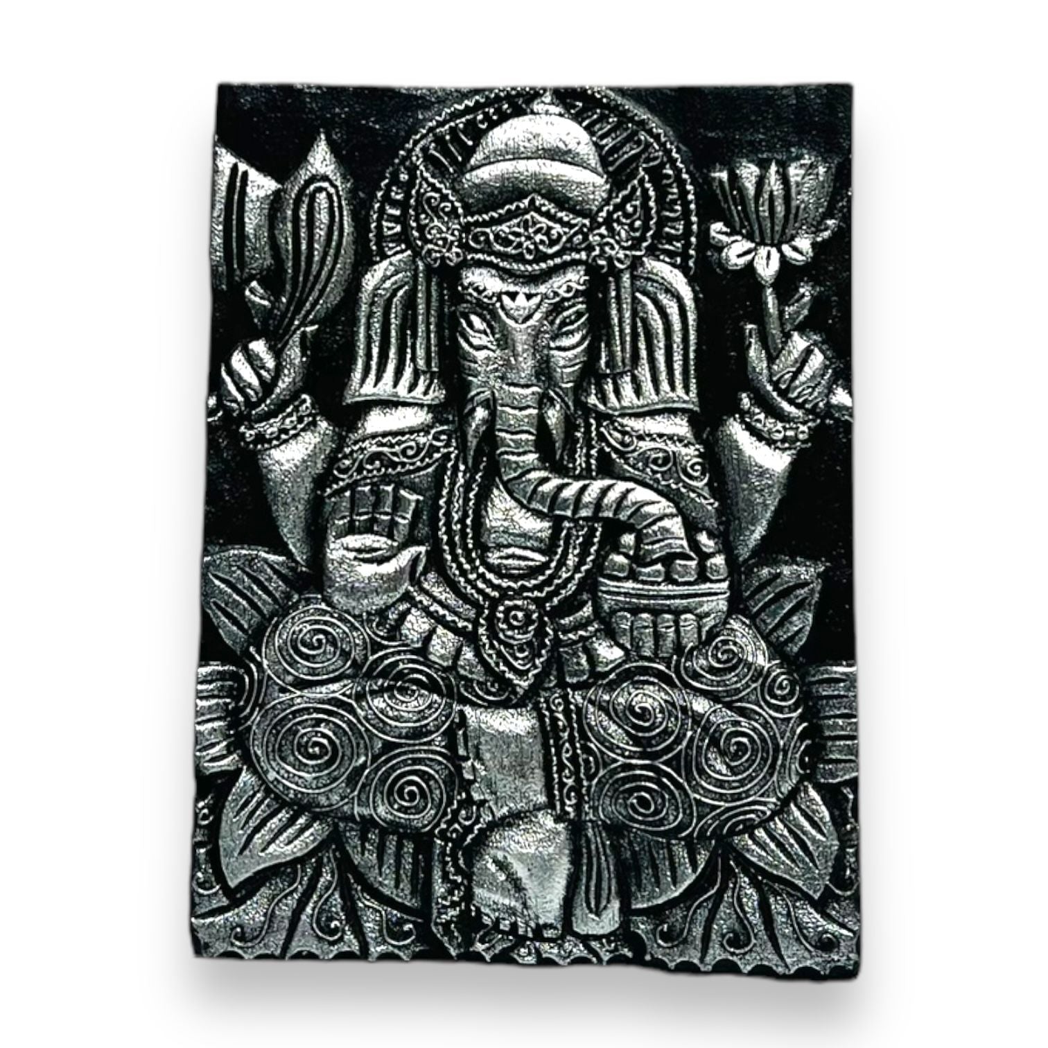 Ganesha/Buddha Wooden Wall Hanging Small 11.5"X15"