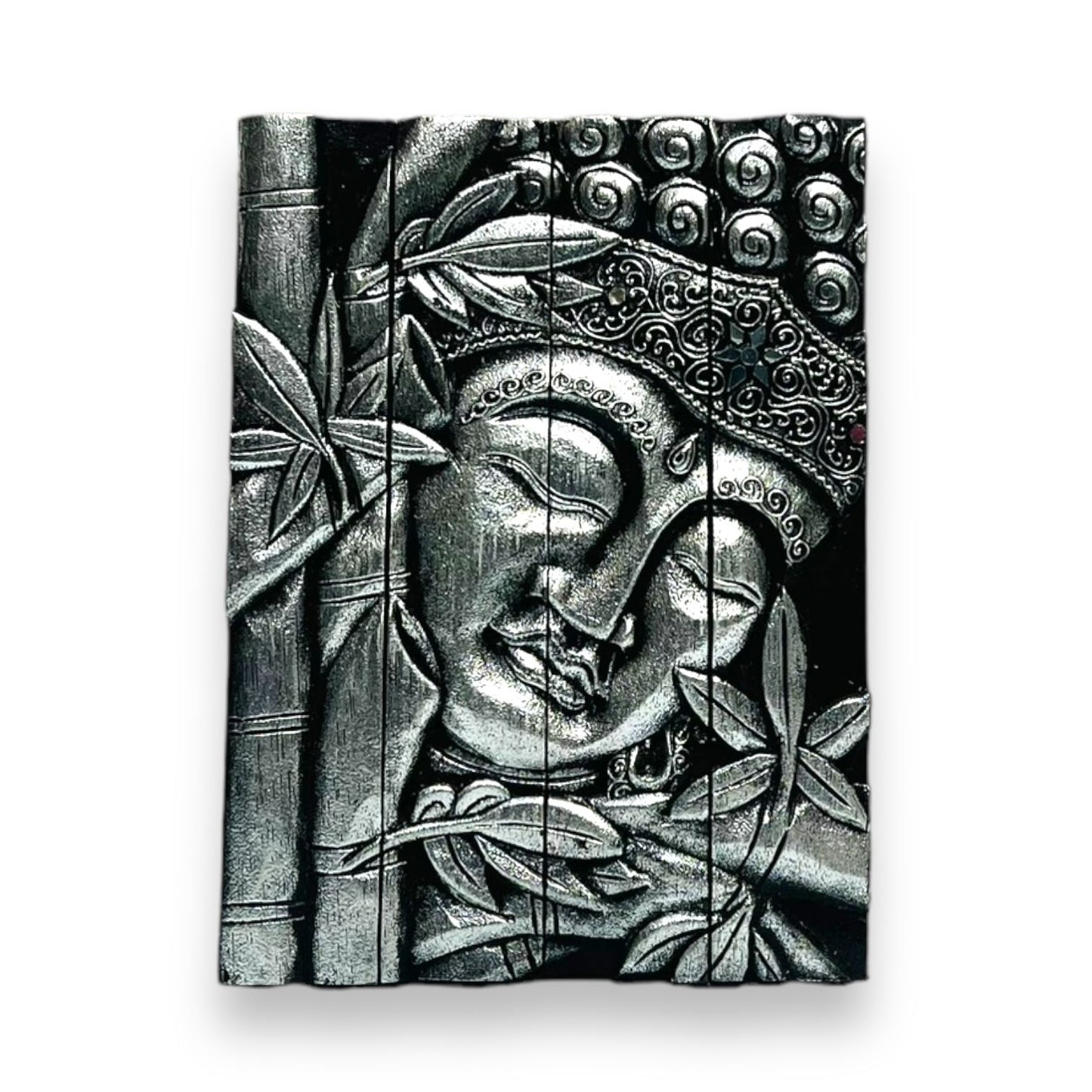 Ganesha/Buddha Wooden Wall Hanging Small 11.5"X15"