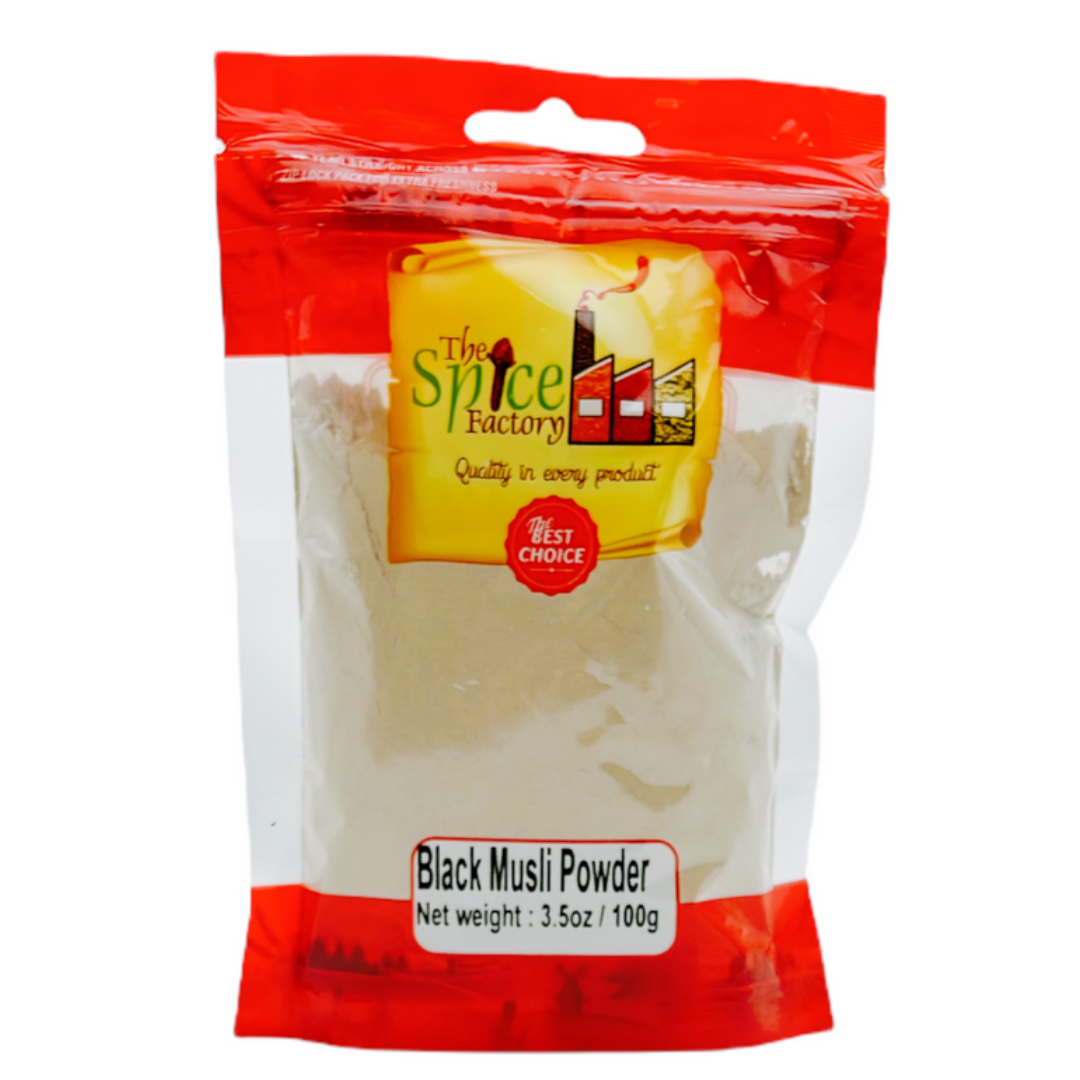 TSF Black Musli Powder/ Kali Musli/ Ayurvedic Herb Used to Enhance your Energy, Immunity, Improve Stamina, Manage Stress and Overall Health 100g