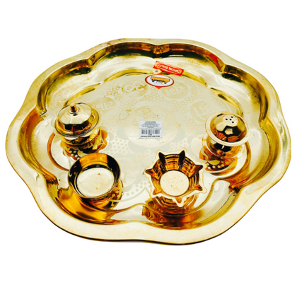 Brass Aarti Thali Printed  NO.4