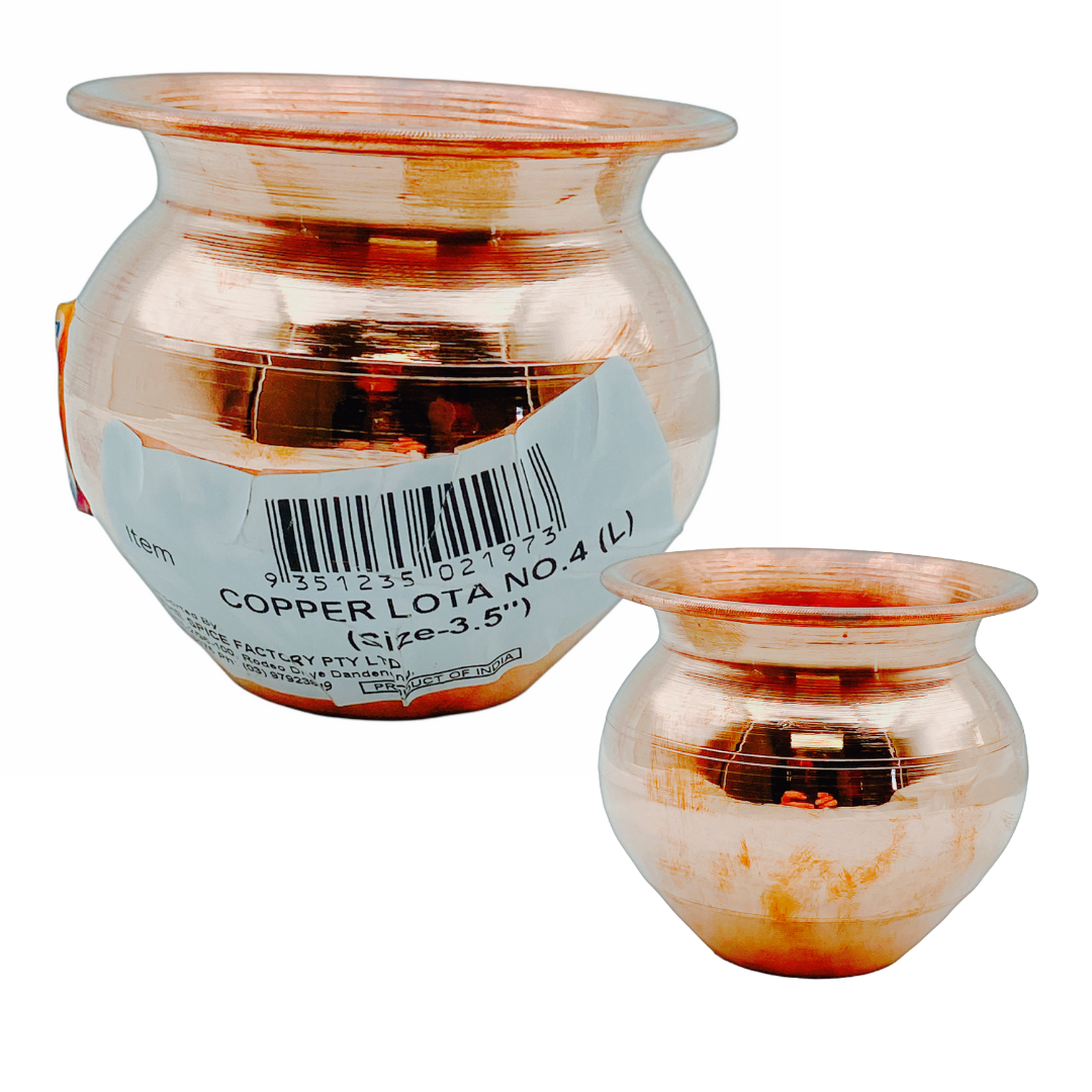 Copper Lota/ Kalash 3.5" No4 Lite