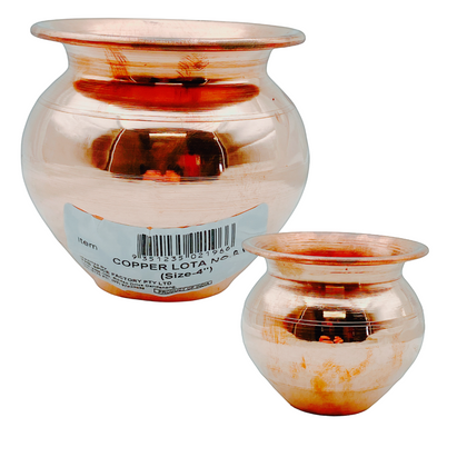 Copper Lota/ Kalash 4'' No6 Lite