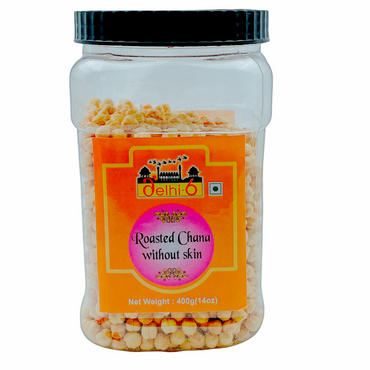 Delhi 6 Roasted Gram/ Chana Without Skin 400g | Jar Packing