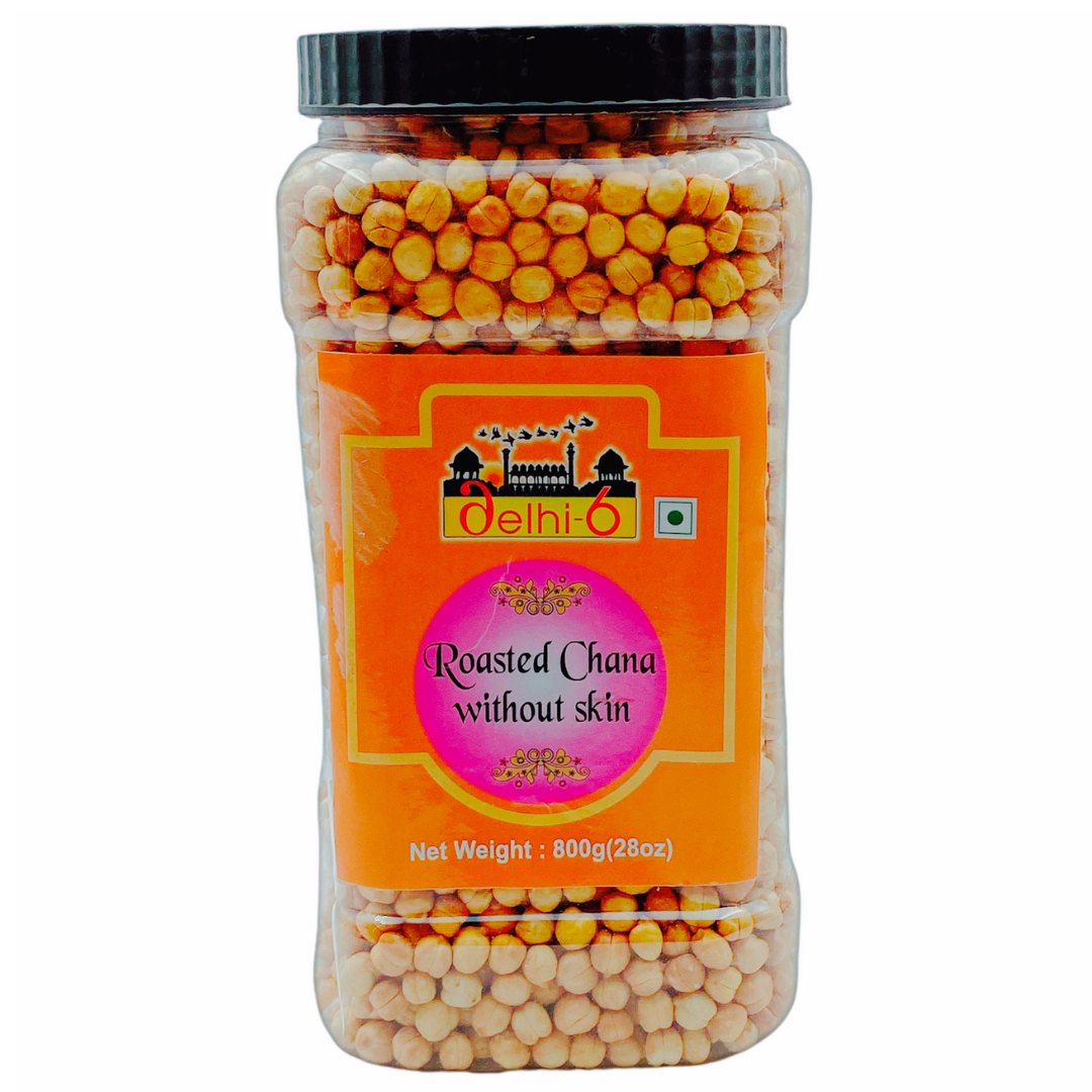 Delhi 6 Roasted Gram/ Chana With Skin 800gm | Plastic Bag Packing