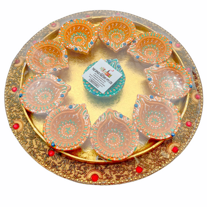 Fancy Diya Gift Pack Big Round 10Pc
