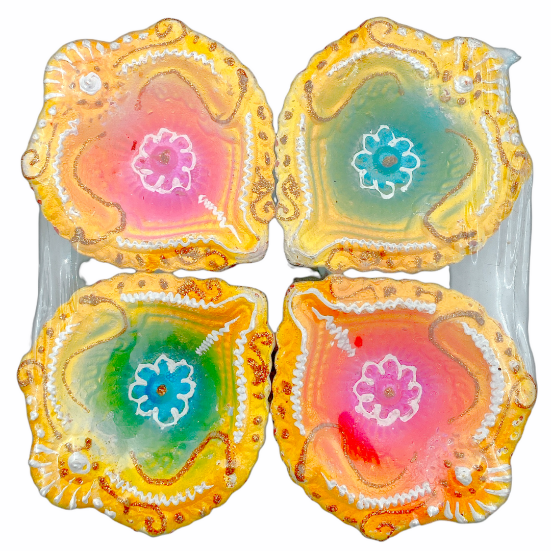 Fancy Diya Without Wax 4Pc- 9351235022611