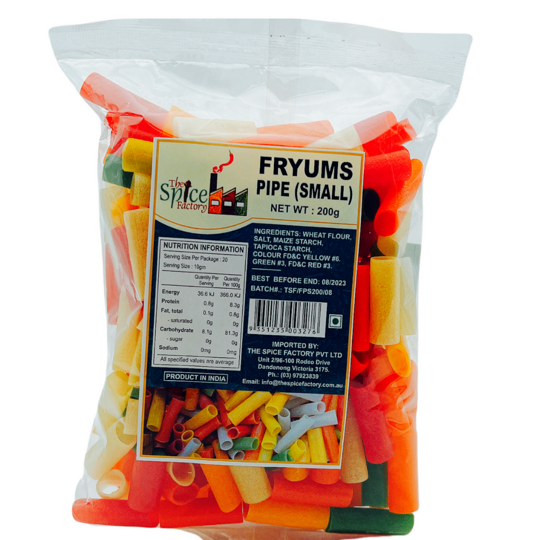TSF Fryums Pipe (Papad Snack) Small 200gm