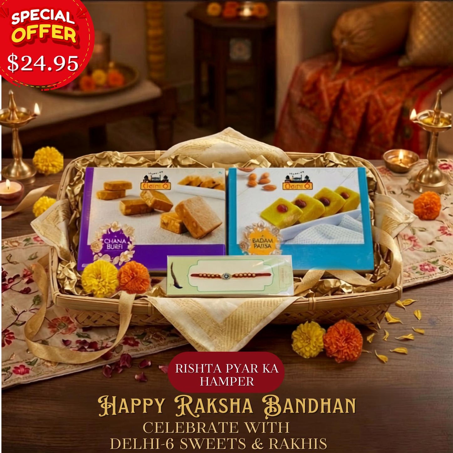 Rakhi Gift Rishta Pyar Ka Hamper Bhai-Behan/ Hamper 2