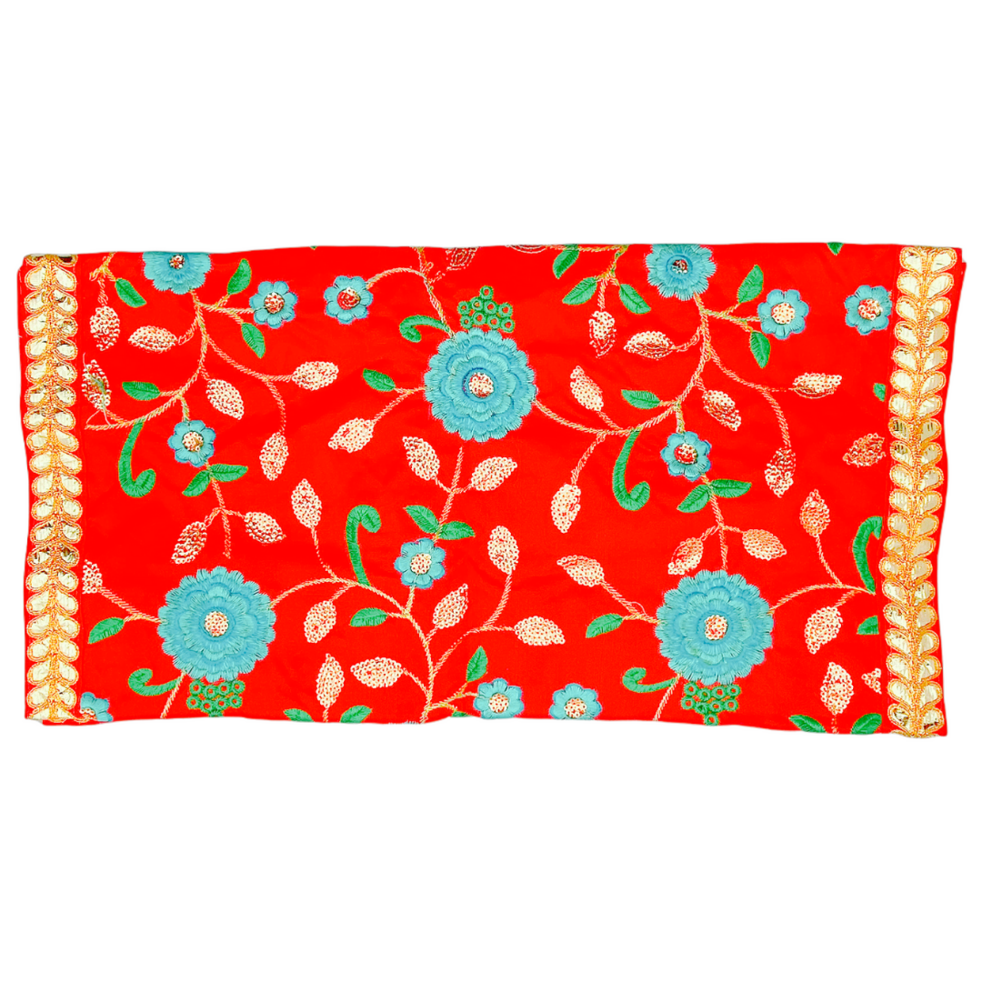 Fancy Pooja Cloth/ Mata Puja Chunri (MultiSunflower 12'' x 20'')