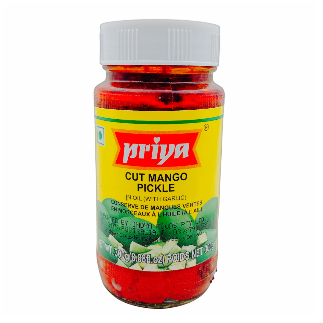 Priya Cut Mango Pickle With Garlic 300Gm
