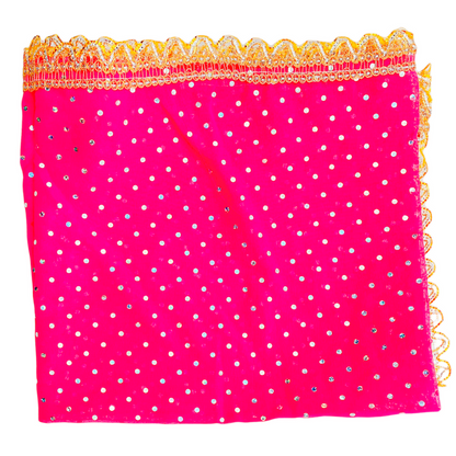 Fancy Pooja Cloth/ Mata Puja Chunri (Rainbow 20'' x 40")