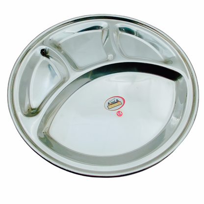 Steel Divided Thali 4 Compartment No.14