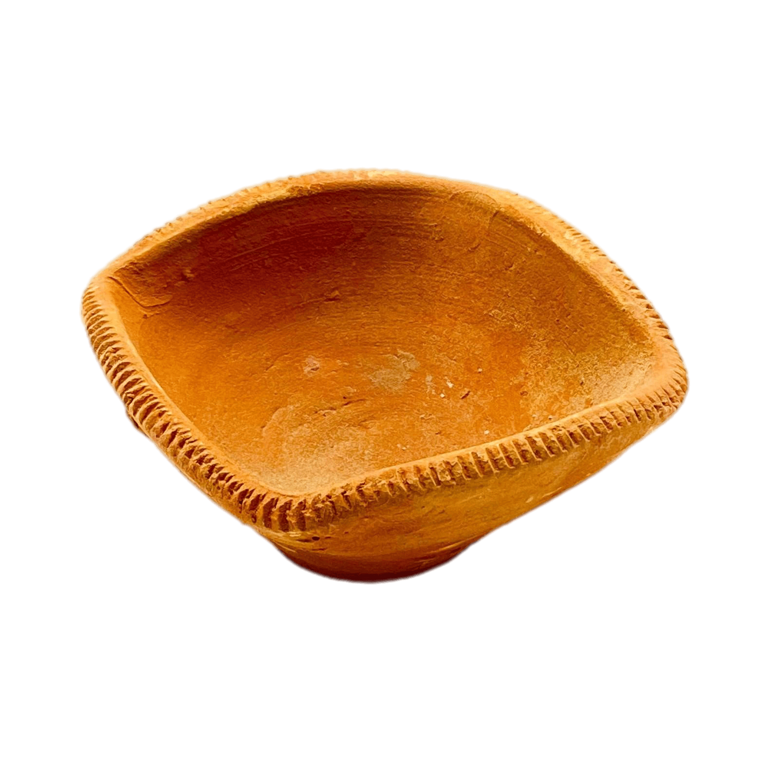 Clay/ Mitti Diya (Raw) Big Charmukhi Single Plain - India At Home