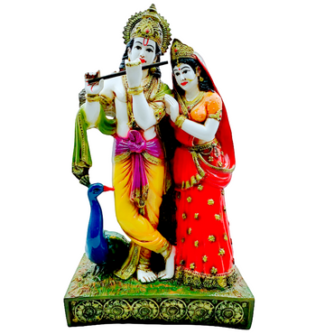 Radha Krishna Moore Big (9" X 5.5" X 17")- Statue/ Idol/ Murti